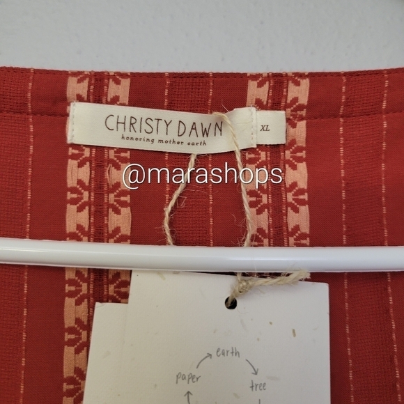 Christy Dawn The Darcy Dress Hibiscus Zinnia Stripe - Picture 6 of 7